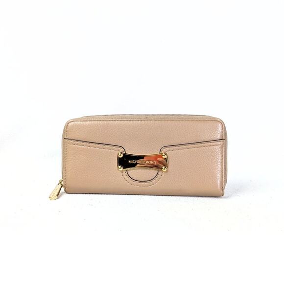 Pre-owned Michael Kors Saratoga Zip Around Continental Wallet - Picture 2 of 6